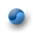 The DiMono blue yin/yang logo